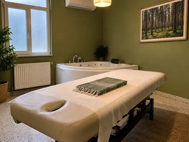 Jakuzili, pencereli aydınlık masaj odası — Torium, Masaj Salonun