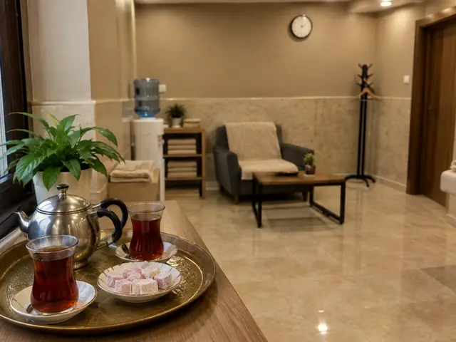 Çay servisi hazır bekleme salonu — Torium, Masaj Salonun